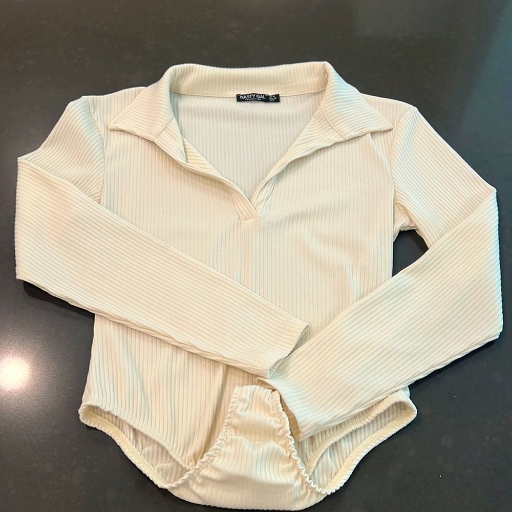 Nastygal Collared long-sleeve Bodysuit